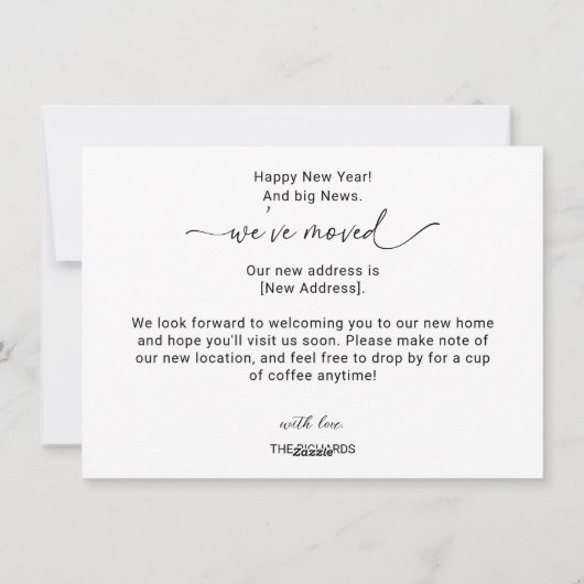 新年おめでとうございます。感動のお知らせ シーズンカード (裏面)