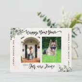 新年おめでとうございます。感動のお知らせ 案内状 (スタンド正面)