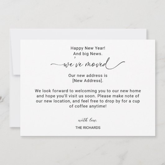 新年おめでとうございます。感動のお知らせ 案内状 (裏面)