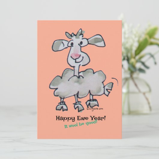新年おめでとうそれは羊毛は良い漫画の羊である シーズンカード (スタンド正面)