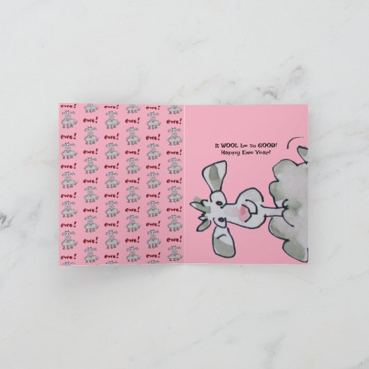 新年おめでとうそれは羊毛は良い漫画の羊である シーズンカード (内部)