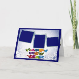 新年おめでとうに写真を追加グリーティングカード シーズンカード