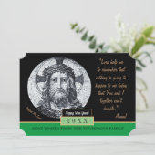 新年おめでとうイエス・キリスト・祈りの言葉「保護私」 シーズンカード (スタンド正面)