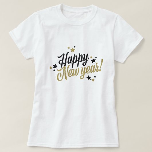新年おめでとうエッセンシャルTシャツ Tシャツ (デザイン正面)