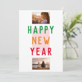 新年おめでとうカラフル2モダン枚 カード (スタンド正面)