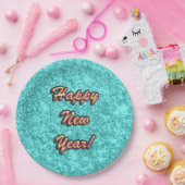 新年おめでとうカラフル ペーパープレート (パーティー)