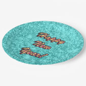 新年おめでとうカラフル ペーパープレート (アングル)