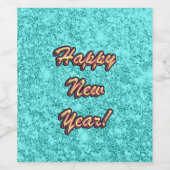 新年おめでとうカラフル ワインラベル (シングルラベル)