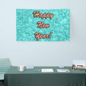 新年おめでとうカラフル 横断幕 (トレードショー)