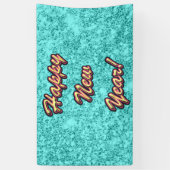 新年おめでとうカラフル 横断幕 (縦)