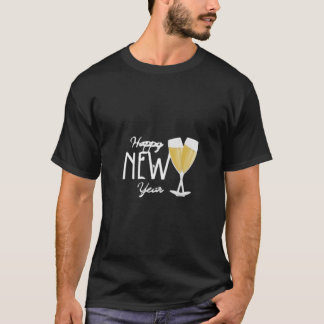 新年おめでとうシャンパントーストのデザイン - 祝祭 Tシャツ