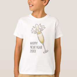 新年おめでとうシャンパン Tシャツ
