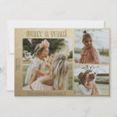 新年おめでとうパーソナライズされた写真と文字 シーズンカード (正面)