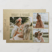 新年おめでとうパーソナライズされた写真と文字 シーズンカード (正面/裏面)