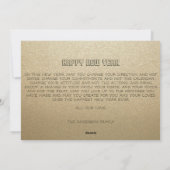 新年おめでとうパーソナライズされた写真と文字 シーズンカード (裏面)