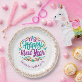 新年おめでとうパーソナライズされた ペーパープレート (パーティー)