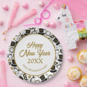 新年おめでとうパーソナライズされた ペーパープレート (パーティー)