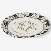 新年おめでとうパーソナライズされた ペーパープレート (アングル)