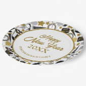 新年おめでとうパーソナライズされた ペーパープレート (アングル)