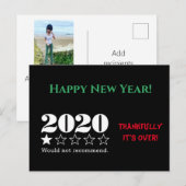 新年おめでとうパーソナライズされた ポストカード (正面/裏面)