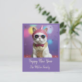 新年おめでとうパーティー – 変装した猫 シーズンカード (スタンド正面)