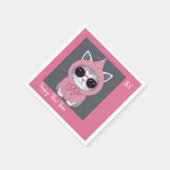 新年おめでとうパーティー – 変装した猫 スタンダードカクテルナプキン (角)