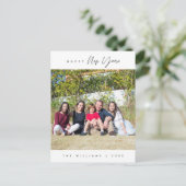 新年おめでとうモダン家族の写真 ポストカード (スタンド正面)