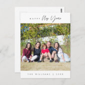 新年おめでとうモダン家族の写真 ポストカード (正面/裏面)