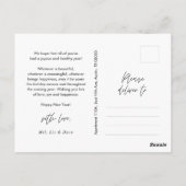 新年おめでとうモダン家族の写真 ポストカード (裏面)