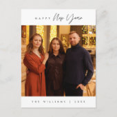 新年おめでとうモダン家族の写真 ポストカード (正面)