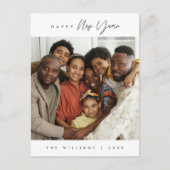 新年おめでとうモダン家族の写真Postc ポストカード (正面)
