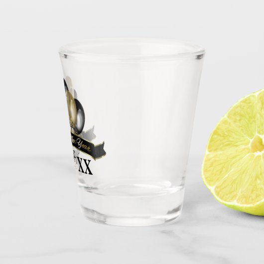 新年おめでとう吹き出し板を追加 ショットグラス (右)