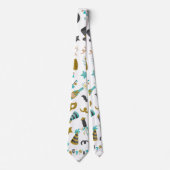 新年おめでとう大晦日のパーティーギフトパターン ネクタイ (正面)