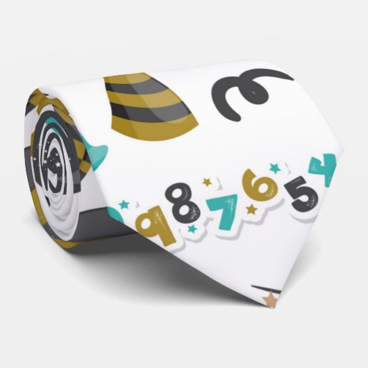 新年おめでとう大晦日のパーティーギフトパターン ネクタイ (ロール)