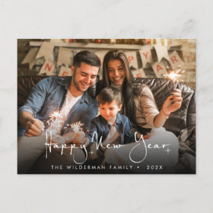 新年おめでとう書道台本写真はがき シーズンポストカード