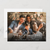 新年おめでとう書道台本写真はがき シーズンポストカード (正面/裏面)