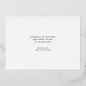 新年おめでとう書道1写真金ゴールド 箔シーズンカード (裏面)