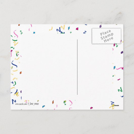 新年おめでとう祝雪だるま シーズンポストカード (裏面)