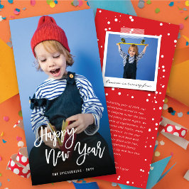 新年おめでとう筆の台本書道写真 シーズンカード