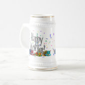 新年おめでとう選択肢 ビールジョッキ (正面左)