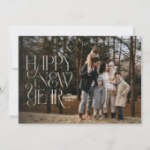 新年おめでとう2枚の写真シンプルエレガント シーズンカード (正面)