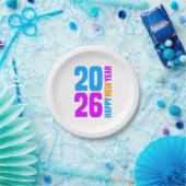新年おめでとう2026-34568 ペーパープレート (パーティー)
