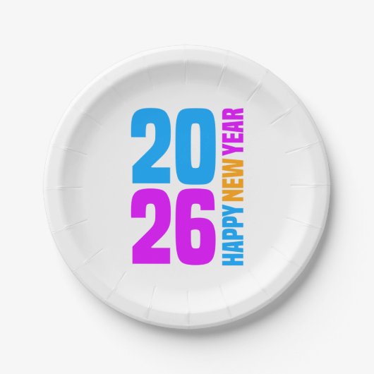 新年おめでとう2026-34568 ペーパープレート (正面)
