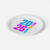 新年おめでとう2026-34568 ペーパープレート (アングル)