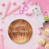 新年おめでとう20xx花火 ペーパープレート (パーティー)