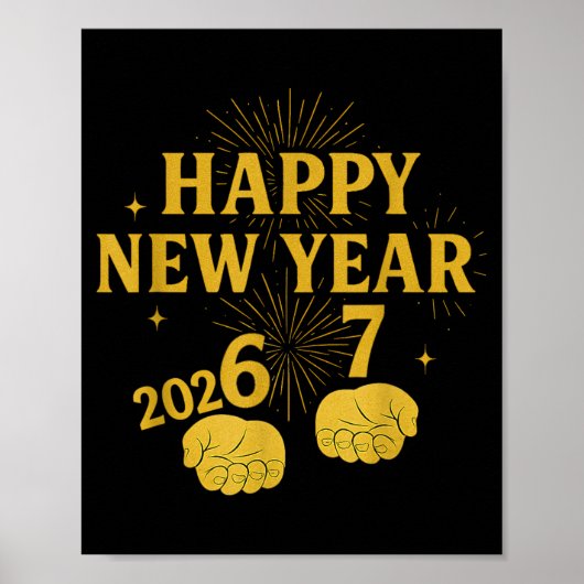 新年おめでとう67 Meme – 楽しい2026年お祝いパ ポスター (正面)