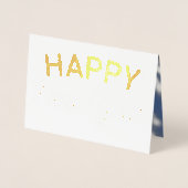 新年おめでとう – お子様の写真 箔カード (正面)