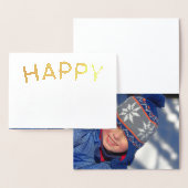 新年おめでとう – お子様の写真 箔カード (ディスプレー)