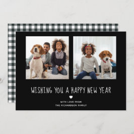 新年おめでとう | かわいい黒2枚 シーズンカード