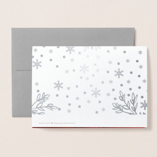 新年おめでとう。カスタムフォトラグジュアリ 箔カード (裏面封筒付き)